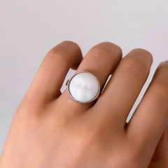 Anillo De Cara De Huevo Geométrico, Anillo De Mano De Retrato, Mayorista Femenino