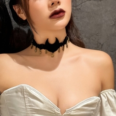 Long Lace-up Star Moon Tassel Halloween Sword-Shaped Collar Wholesaler