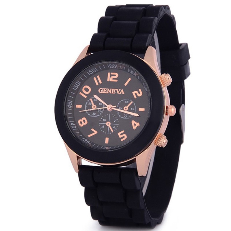 Venta Al Por Mayor De Relojes De Mujer De Color Caramelo De Tres Ojos De Silicona De Ginebra
