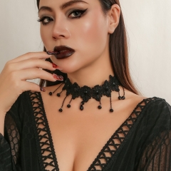 Lolita Lace Collar Vintage Choker Black Gothic Wind Water Drop Tassel Necklace Wholesaler