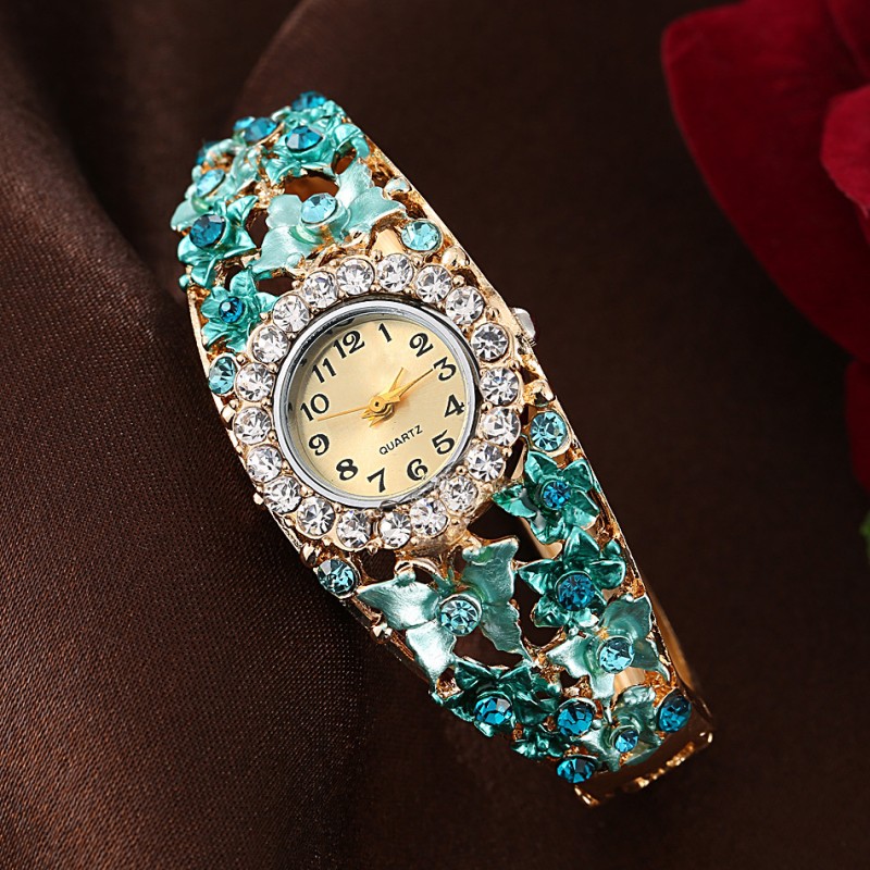 Women's Flower Encrusted Bracelet Watch Wholesalers