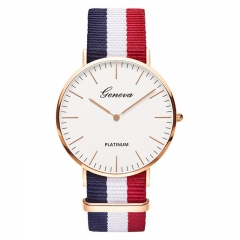 Geneva Nylon Canvas Quartz Watch Men's And Women's Watches Wholesalers