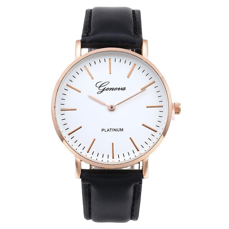 Geneva Simple Casual Belt Watch Two Pin Men's Watch Wholesaler