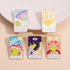 Tarot And Small Animal Brooch Frog Rainbow Sunshine Metal Badge Cartoon Jewelry Wholesaler