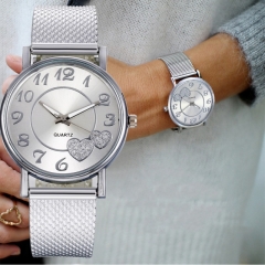 Cinturón De Malla Amor Corazón Mujer Simple Reloj Mayorista