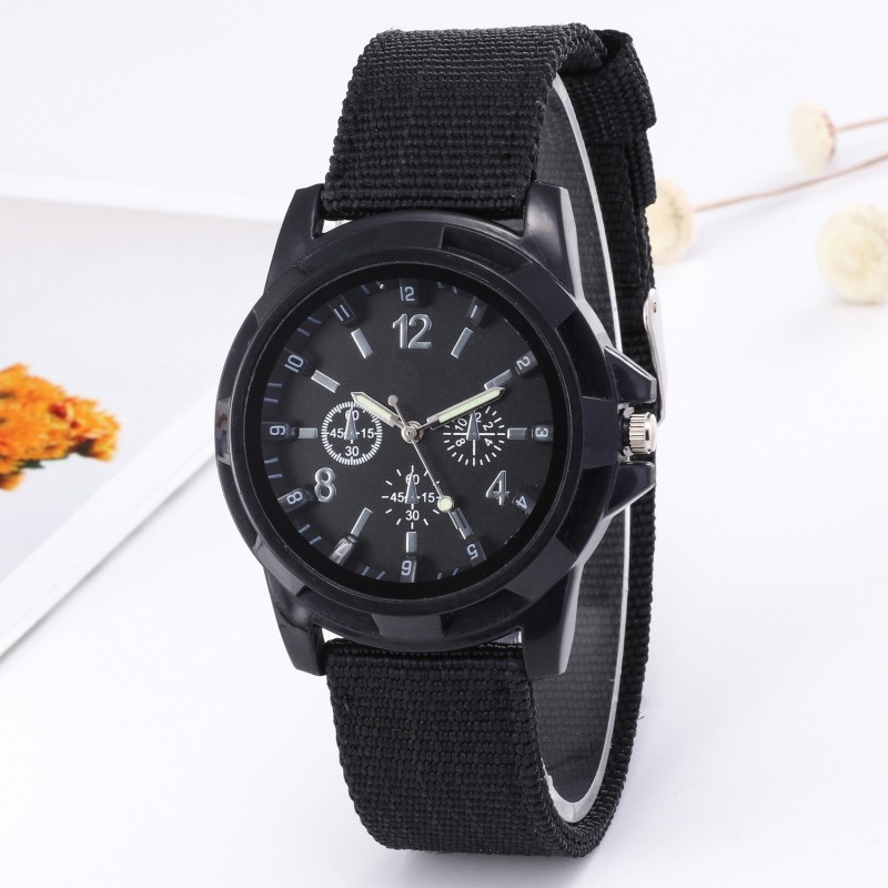 Geneva Nylon Band Men's Canvas Watch Men's Military Watch Sports Watch Oh I Happen