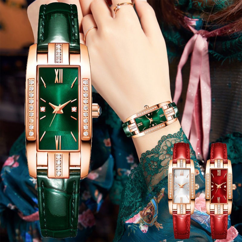 Small Square Watch With Diamond Vintage Fashion Women's Watch Wristwatch Wholesaler