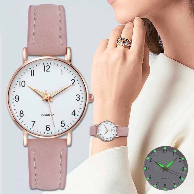 Mayorista De Relojes Luminosos De Cuero Mate Retro Digital Simple Para Mujer