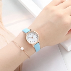 Simple Digital Dial Belt Watch Women Wholesaler