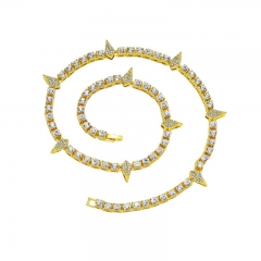 Estilo Hip-hop, Gota De Agua, Costura De Diamantes, Collar De Cadena Cubana, Club Nocturno De Moda, Cadena De Clavícula, Pulsera, Mayorista De Joyas
