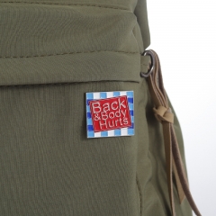 Geometric Square English Letter Metal Brooch Clothes Bag Decoration Badge Wholesaler