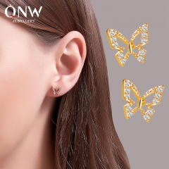 Hollow Butterfly Earrings Diamond Earrings Earrings Wholesalers