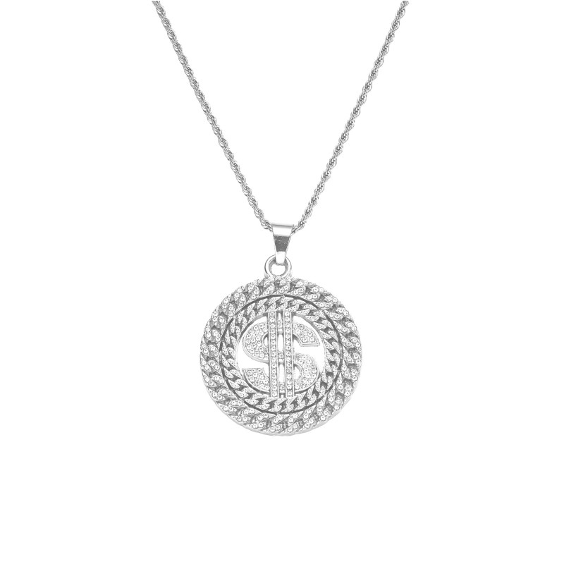 Diamond Dollar Turn Gold Necklace Pendant Necklace Wholesaler