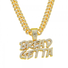 Venta Al Por Mayor De Letras Punk De Doble Fila De Diamantes Completos