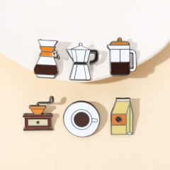 Juego Completo De Café Francés De Color Cálido, Broche, Taza, Caja De Leche, Diseño, Accesorios, Insignia, Mayorista