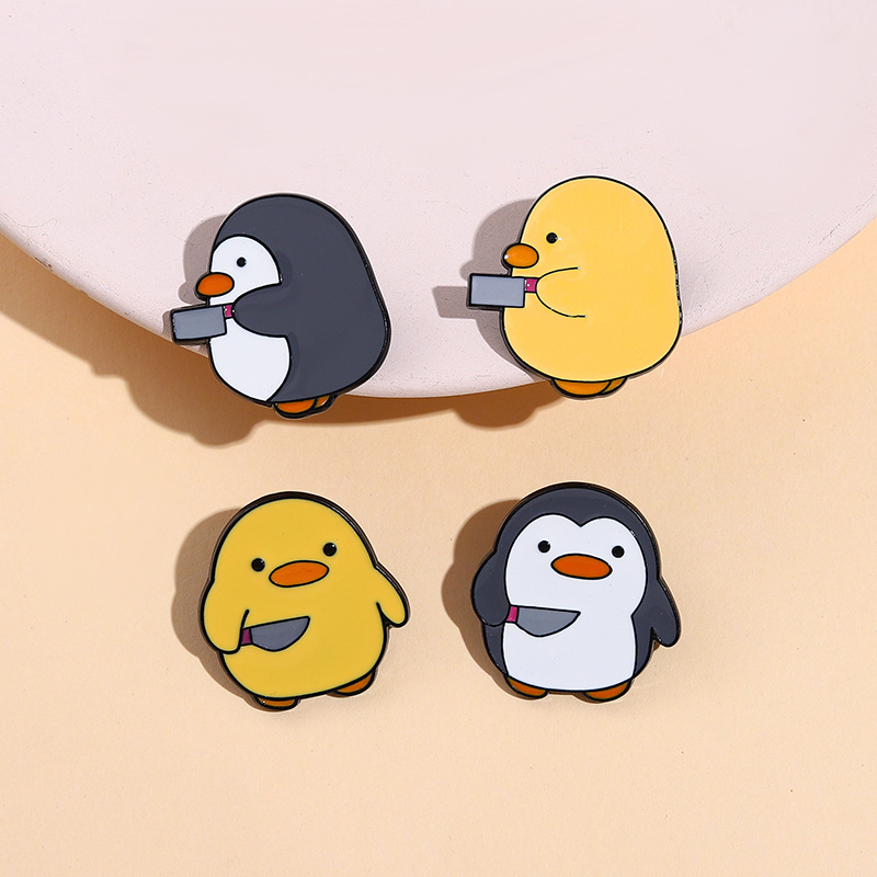 Penguin Pato Amarillo Broche De Dibujos Animados Mayorista