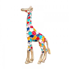 Alloy Oil Drop Color Giraffe Cartoon Brooch Wholesalers