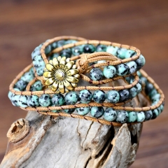National Style Natural Stone Woven Bracelet Wholesalers
