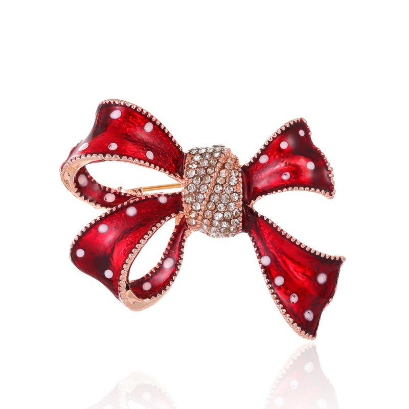 Diamond Drop Oil Bow Brooch Wholesalers