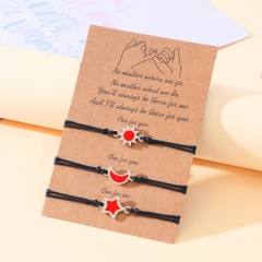 Red Oil Drop Riyuexing Hand Woven Bracelet Set Wholesalers