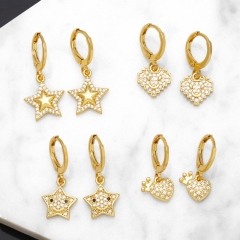 Diamond Five-pointed Star Peach Heart Eardrop Wholesalers