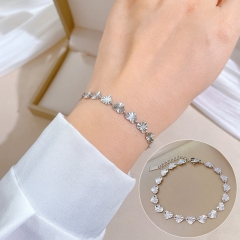 Pulsera De Cadena De Amor Láser De Acero De Titanio De Cuerpo A Cuerpo Mayorista