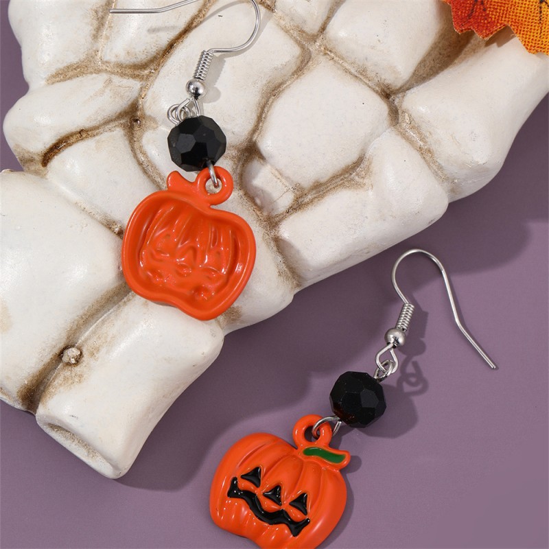 Halloween Three-dimensional Pumpkin Funny Earrings Female Wholesaler