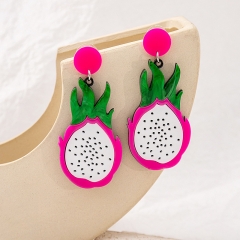 Resin Dragon Fruit Earrings Wholesalers