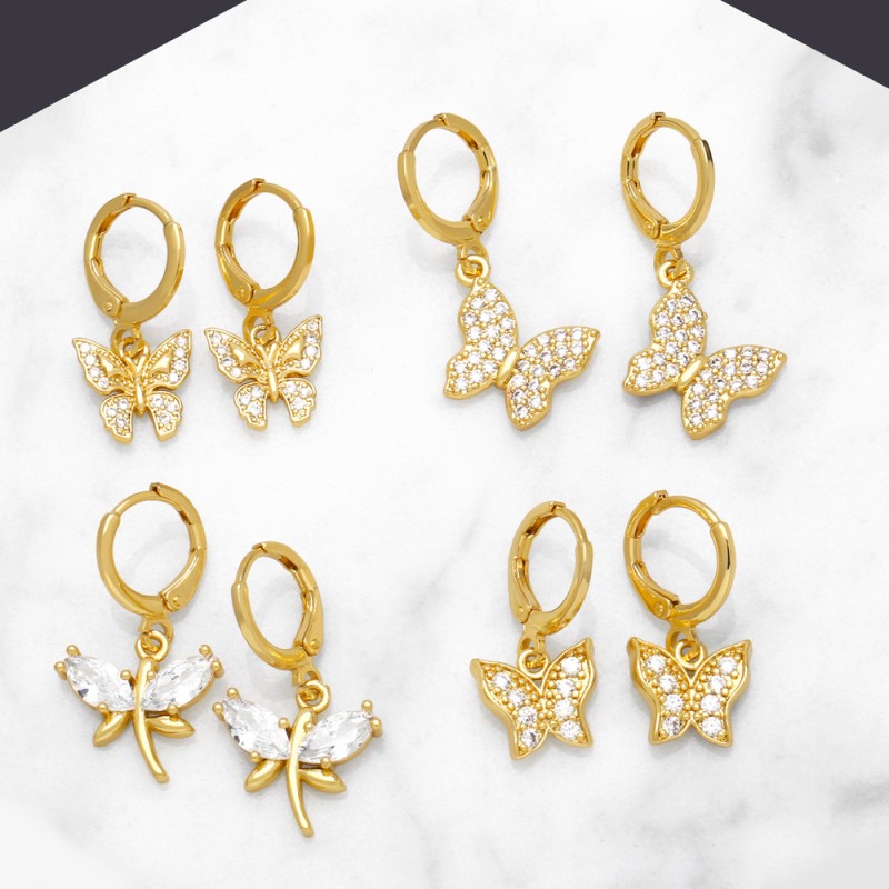 Diamond Butterfly Earrings Earbuckle Wholesalers