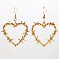 Barbed Wire Mesh Heart-shaped Earrings Wholesalers