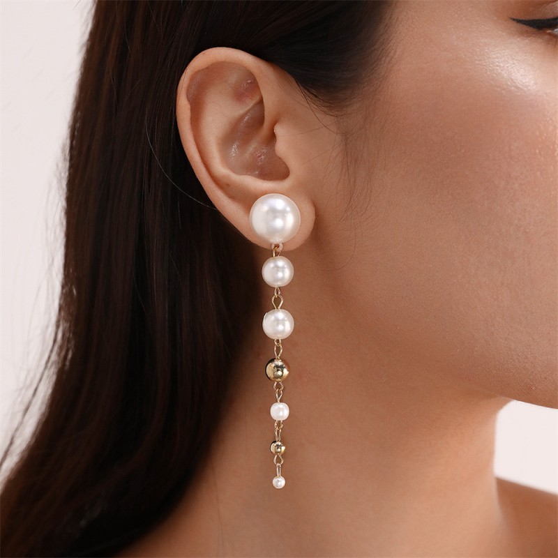 Pearl Tassel Long Earrings Wholesalers