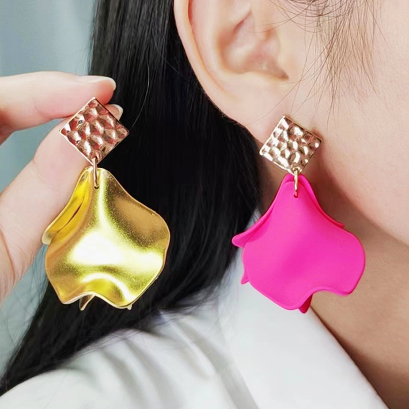 Spray Paint Boho Petal Earrings Wholesaler