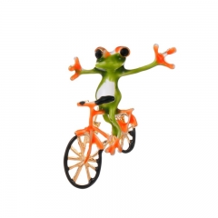 Funny Bicycle Frog Brooch Wholesaler