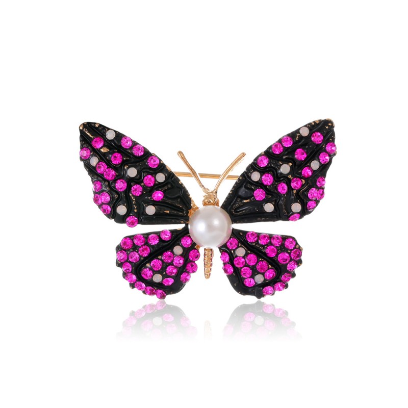 Color Diamond Butterfly Brooch Female Wholesaler
