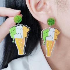 Beer Bubble Cup Rainbow Acrylic Earrings Wholesalers
