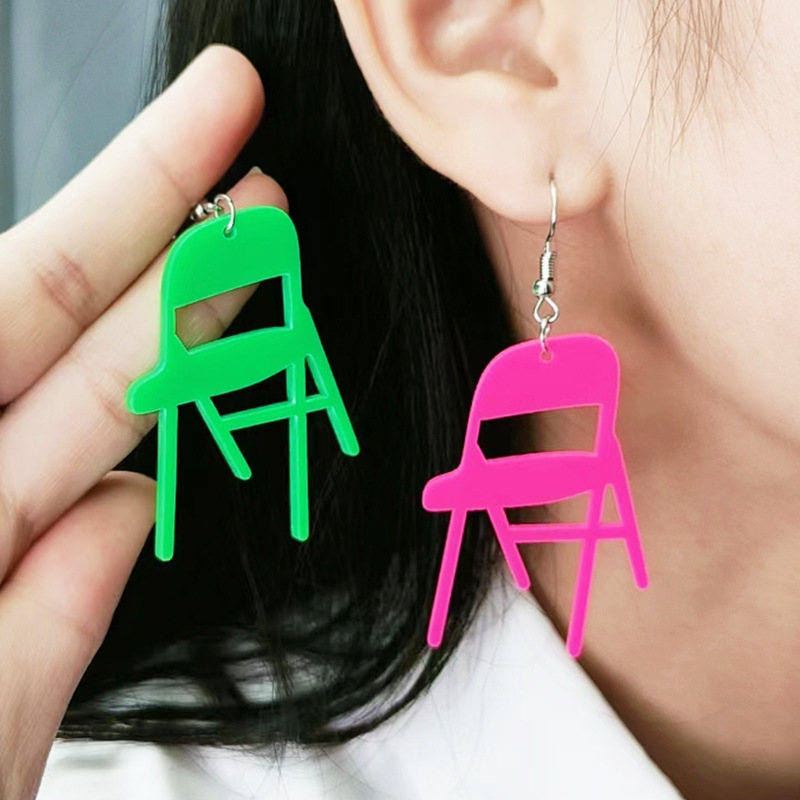 12 Color Large Chair Acrylic Earrings Wholesalers