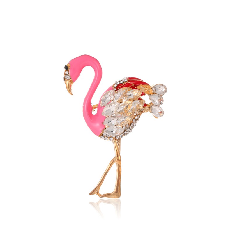 Drip Oil Encrusted Flamingo Brooch Wholesalers