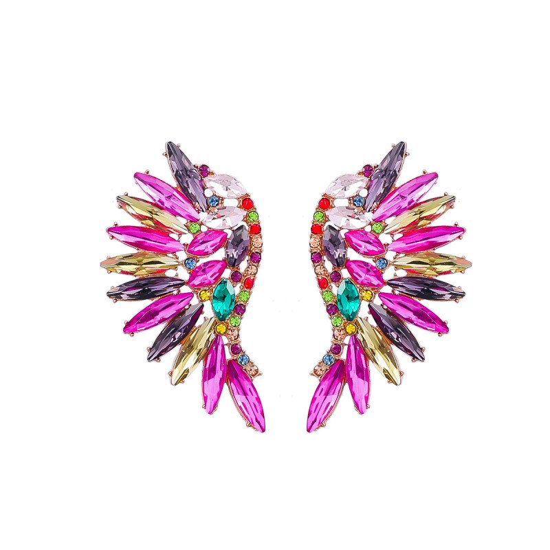 Diamond Fan Wings Earrings Wholesalers