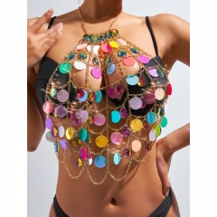 Multi-layer Color Water Drop Chest Chain Wholesaler