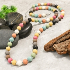 Handmade Beaded Color Wooden Necklace Wholesalers