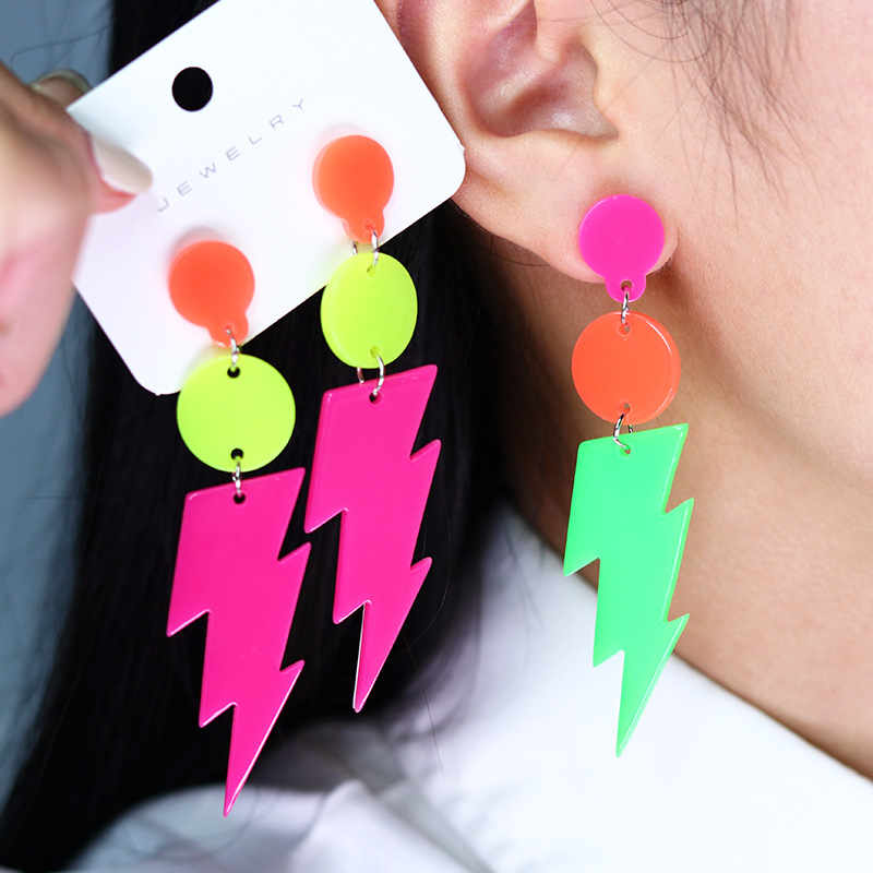 Lightning Color Acrylic Earrings Wholesalers
