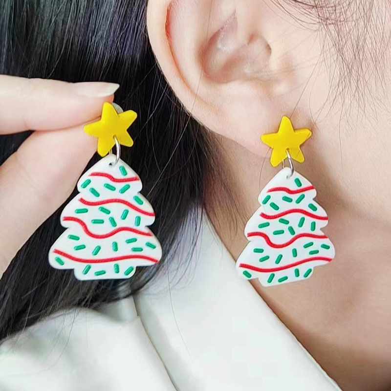 Christmas Tree Baseball Football Acrylic Earrings Wholesalers