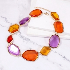 Geometric Cut Round Necklace Clavicle Chain Wholesaler