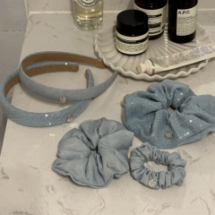 Denim Flash Hairband Hairband Hair Rope Rubber Band Wholesaler