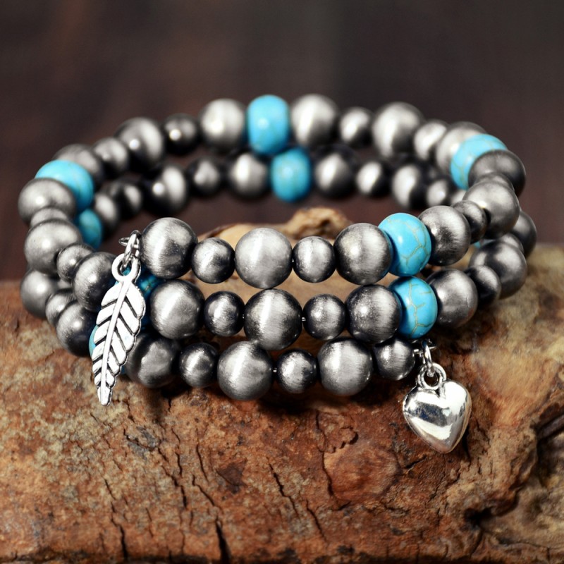 Turquoise Beaded Bracelets For Men And Women Wholesalers