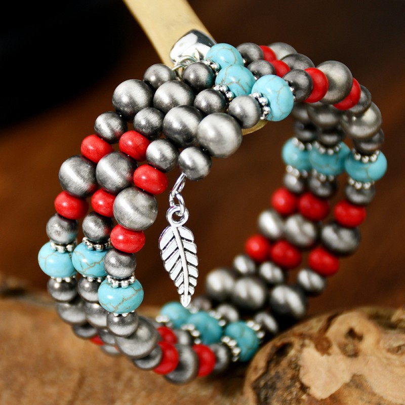 Heart Beaded Multi-layer Turquoise Couple Bracelet Wholesaler