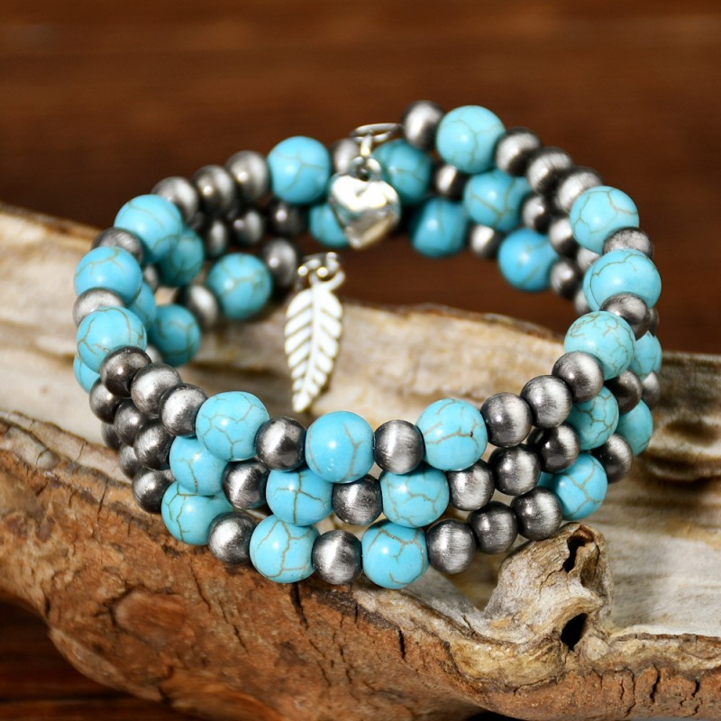 Winding Turquoise Beaded Bracelet Wholesaler