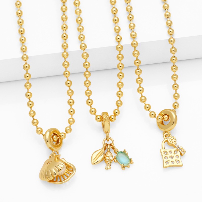 18k Gold Inlaid Zircon Pendant Necklace Wholesalers