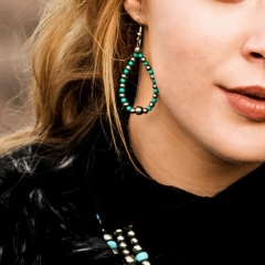 Drop Turquoise Beaded Earrings Wholesalers