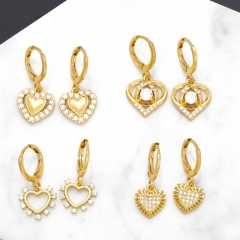 18k Gold Spray Paint Heart Earrings Wholesalers